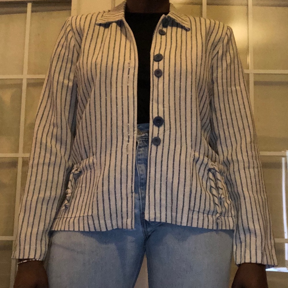 Strip light weight blazer